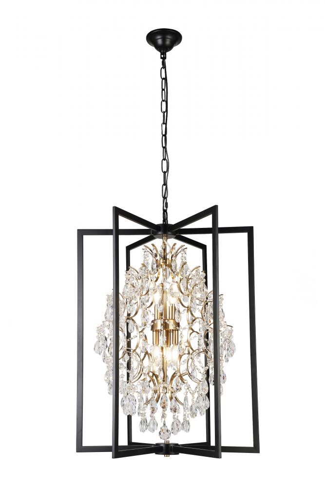 Amare Chandelier Aged Brass/Black