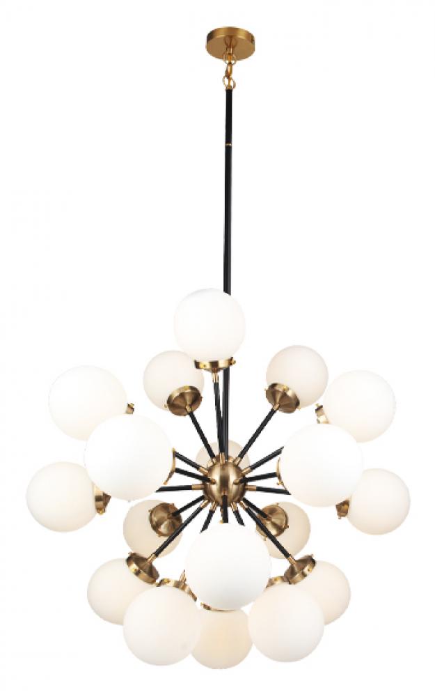 Bianca Chandelier Aged Brass/Black