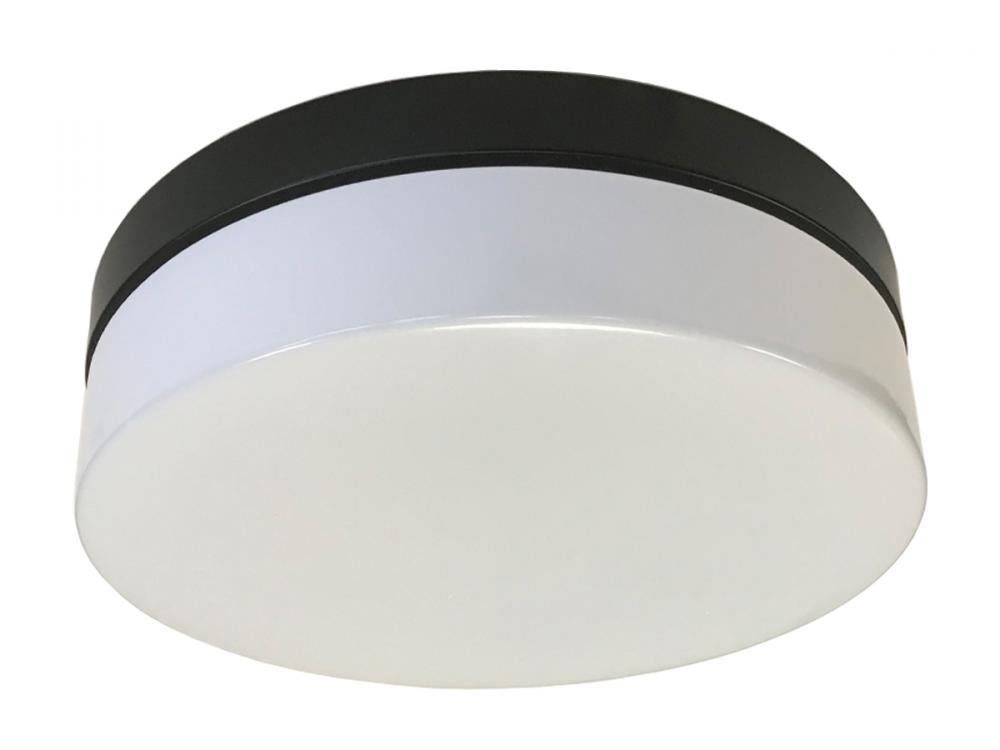 Flush Mount Black Trim/White Diffuser