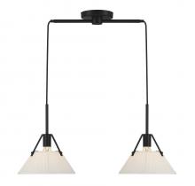 Savoy House Meridian CA M100108MBK - 2-Light Linear Chandelier in Matte Black