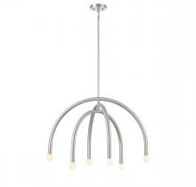 Savoy House Meridian CA M100115BN - 6-Light Chandelier in Brushed Nickel