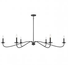 Savoy House Meridian CA M100119MBK - 6-Light Chandelier in Matte Black