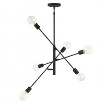 Savoy House Meridian CA M10084MBK - 6-Light Chandelier in Matte Black