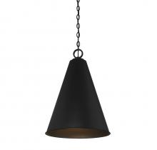 Savoy House Meridian CA M70112MBK - 1-Light Pendant in Matte Black