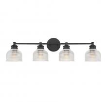 Savoy House Meridian CA M80036MBK - 4-Light Bathroom Vanity Light in Matte Black