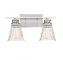 Savoy House Meridian CA M80040BN - 2-Light Bathroom Vanity Light in Brushed Nickel