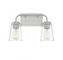 Savoy House Meridian CA M80043BN - 2-Light Bathroom Vanity Light in Brushed Nickel