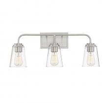 Savoy House Meridian CA M80044BN - 3-Light Bathroom Vanity Light in Brushed Nickel