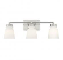 Savoy House Meridian CA M80058BN - 3-Light Bathroom Vanity Light in Brushed Nickel