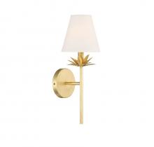 Savoy House Meridian CA M90077TG - 1-Light Wall Sconce in True Gold