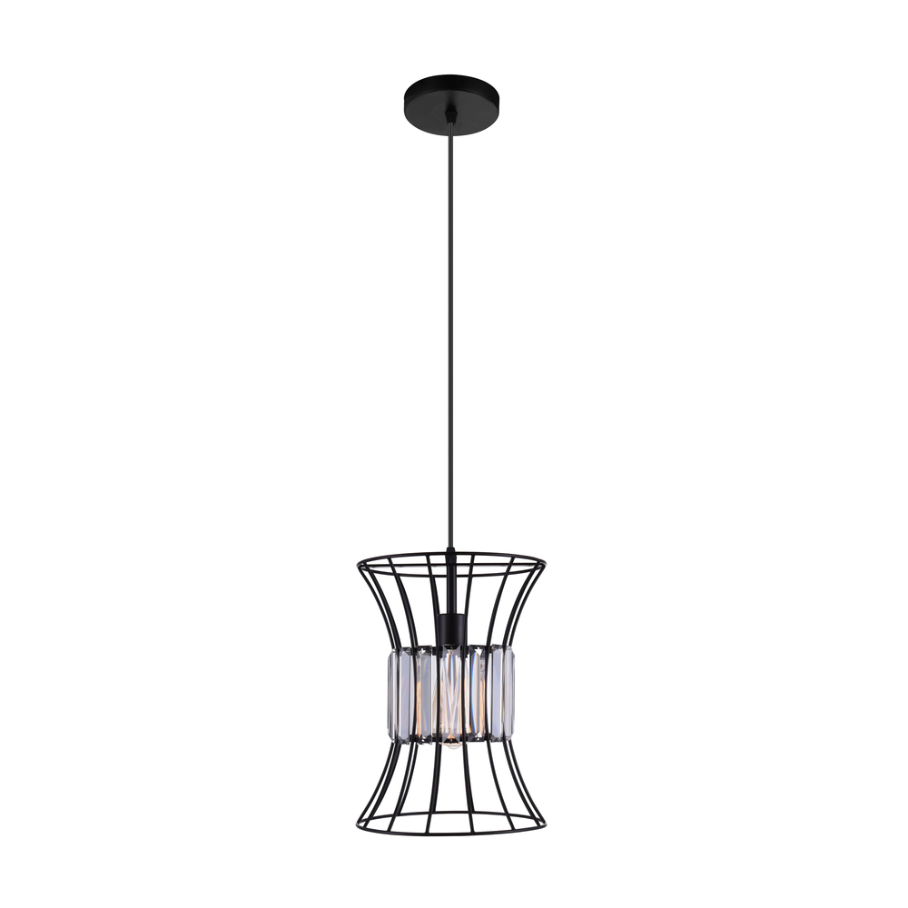 Alethia 1 Light Down Pendant With Black Finish