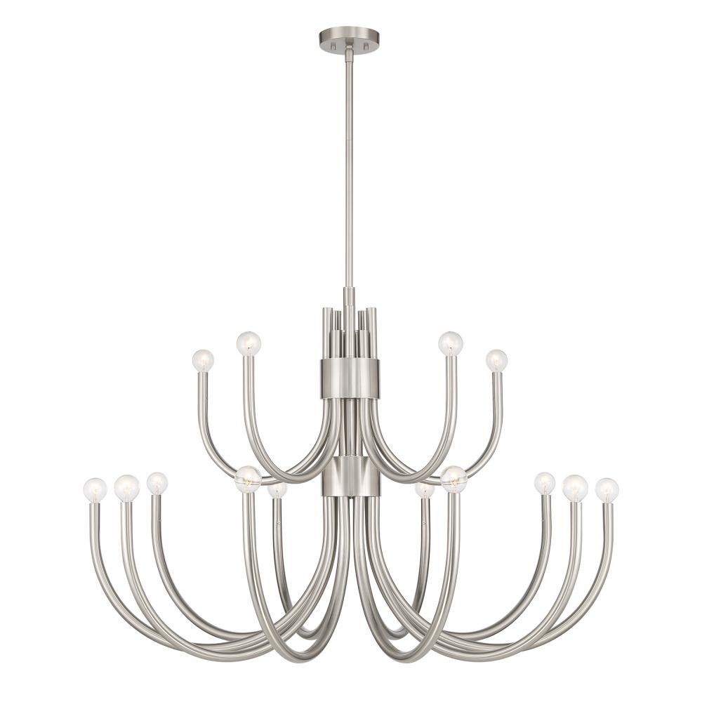 Sorrento 15-Light Chandelier in Satin Nickel