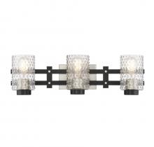 Savoy House Canada 8-1909-3-66 - Colt 3-Light Bathroom Vanity Light in Matte Black with Satin Nickel