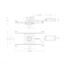 WAC Canada R3BRA-FCS-BK - Ocular 3.0 5CCT Round Adjustable Trim and Remodel Housing with New Construction Frame-In Kit and D