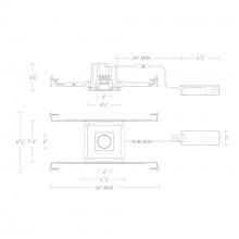 WAC Canada R3BSAN-FWD-BK - Ocular 3.0 Dim-to-Warm Square Adjustable Trim and Remodel Housing with New Construction Frame-In K