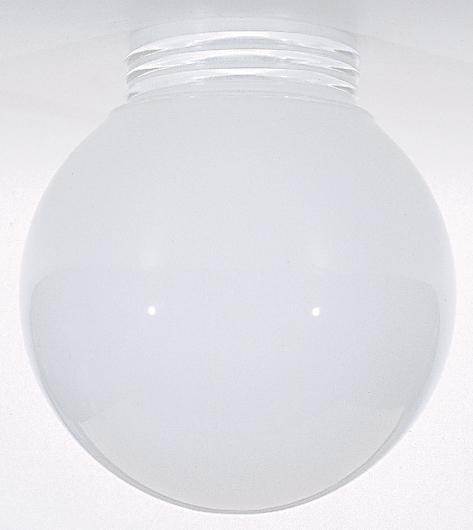 Opal Ball Glass Globe Shade; 6 inch Diameter; 3-11/64 inch Screw Fitter; Inside Sprayed White