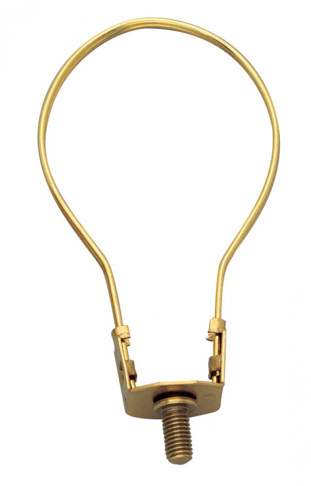 Bulb Clip; 1/4-27; 3-5/8" Height; 2-1/8" Diameter; Medium Base; Brass Plated Finish