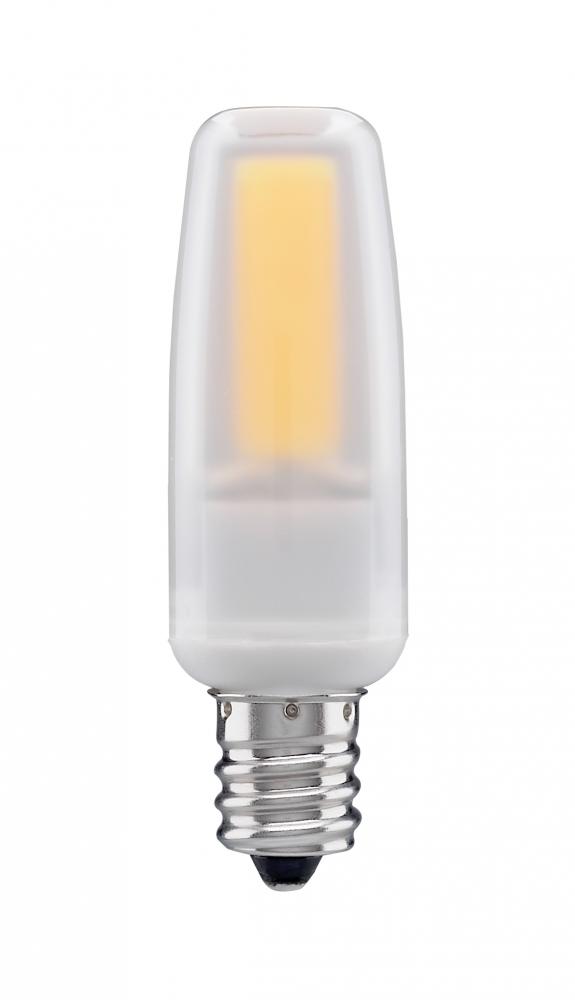 4 Watt; LED; 3000K; Frosted; Candelabra base; 120-130 Volt