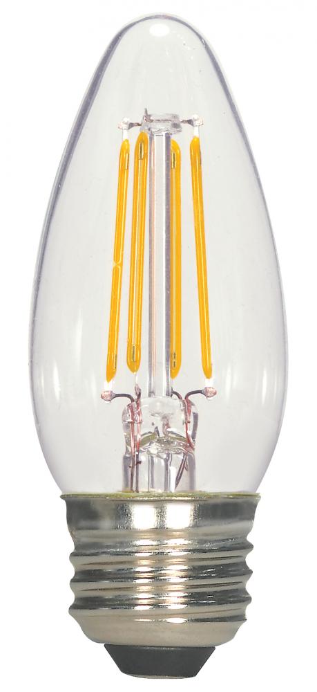 5.5 Watt B11 LED; Clear; Medium base; 2700K; 500 Lumens; 120 Volt; 2-Card