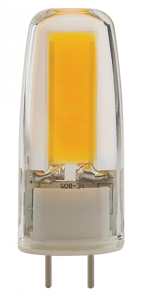 4 Watt; JC LED; Clear; 3000K; G8 base; 120-130 Volt