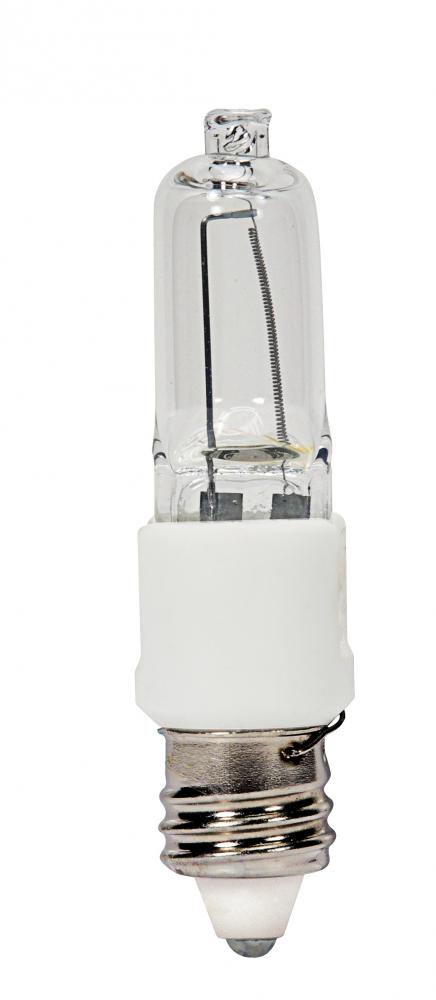 20 Watt; Halogen / Excel; T3; Clear; 3000 Average rated hours; 200 Lumens; Mini Candelabra base; 120