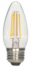 Satco Products Inc. S21707 - 5.5 Watt B11 LED; Clear; Medium base; 2700K; 500 Lumens; 120 Volt; 2-Card