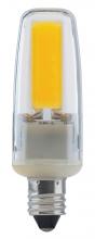 Satco Products Inc. S28684 - 4 Watt; LED; 3000K; Clear; Mini Candelabra base; 120-130 Volt