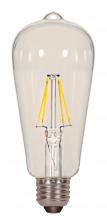 Satco Products Inc. S8611 - 7 Watt ST19 LED; Clear; Medium base; 2700K; 800 Lumens; 120 Volt; Carded