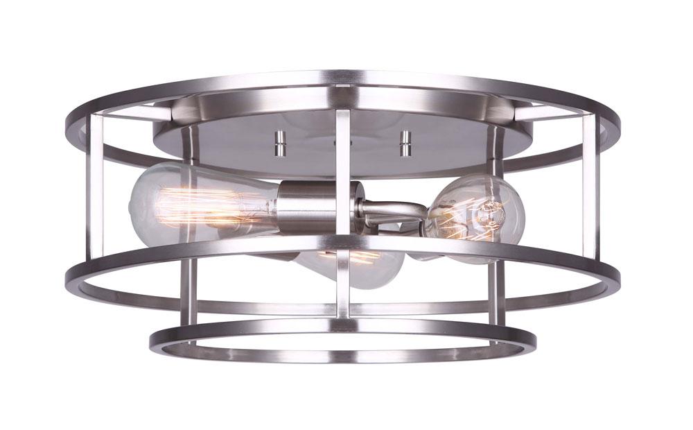 LUCA,3 Lt Flush Mount, 60W Type A, 15.75" W x 7" H, Eash Connect Included