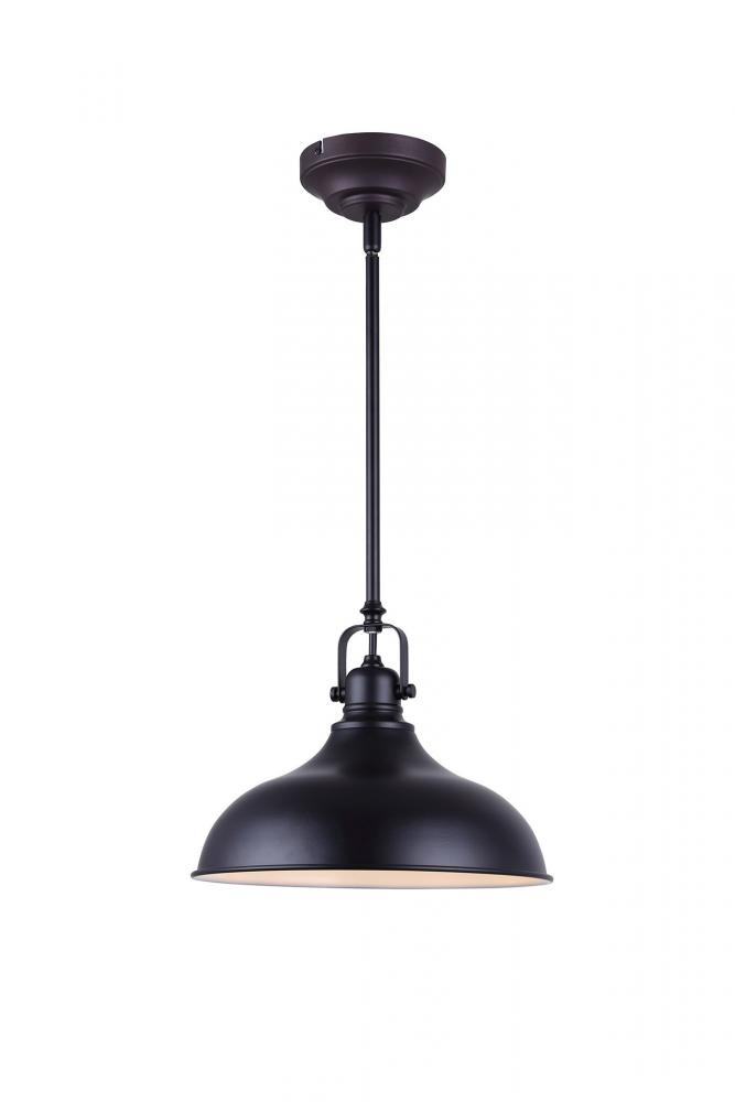 Sussex, 1 Lt Rod Pendant, 12W LED, Dimmable, 840 Lumens, 12" x 12 3/4-60 3/4"