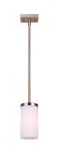 Canarm IPL578A01GD - RIVER, 1 Lt Rod Pendant, Flat Opal Glass, 100W Type A, 4.25inch W x 15.75 -57.75inch H