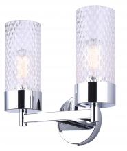 Canarm IVL1168A02CH - EDEN 12.875 in. 2 Light Chrome Vanity with Clear Glass Shade