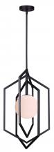 Canarm IPL748B01BK - VALEN, IPL748B01BK, MBK Color, 1 Lt Rod Pendant, Flat Opal Glass, 60W Type C