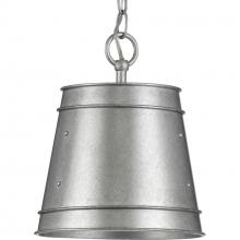 Progress P500226-141 - Galveston Collection Galvanized One-Light Outdoor Pendant