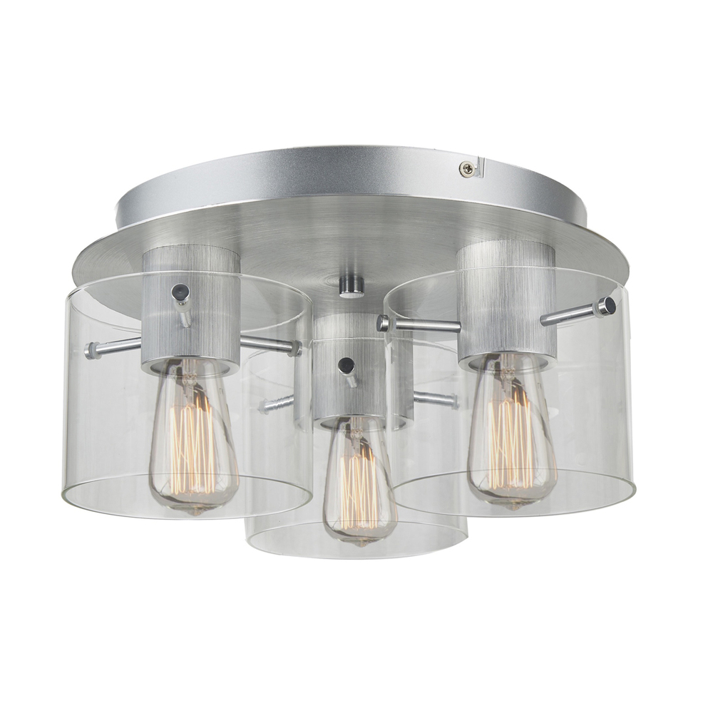 Henley 3 Light Flush Mount (Brushed Aluminum)