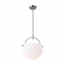 Artcraft AC10080SN - Single Opal Glass Pendant (Satin Nickel)