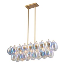 Artcraft AC11998LU - Globo Collection 8-Light Island/Pool Table Iridescent and Brass