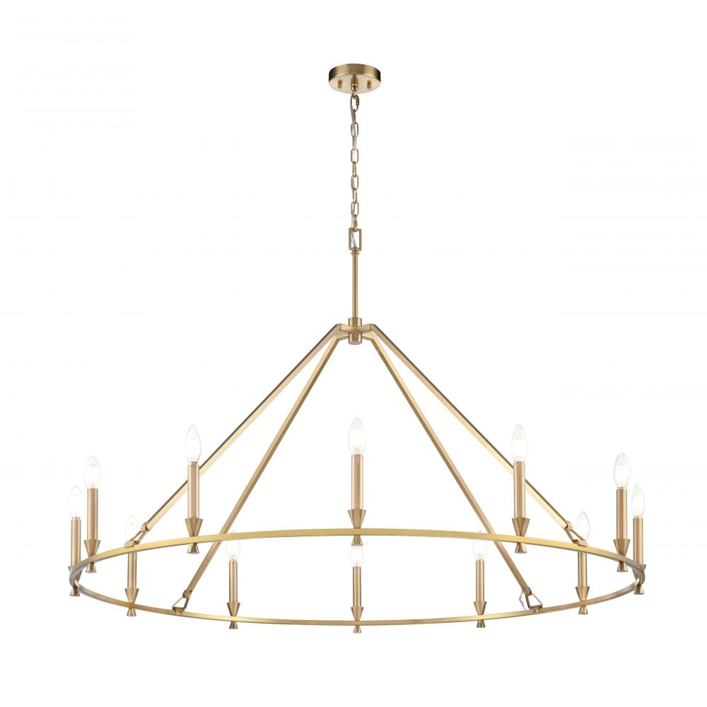 Carisbrooke 50" Chandelier, Brass