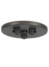 VC Modern Collection 700TDMRD3TNB - Line-Voltage Mini Canopy 3 Port Round