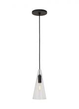 VC Modern Collection SLPD280CB - Sean Lavin Lustra 1-LT dimmable small accent pendant with nightshade black finish and glass shade