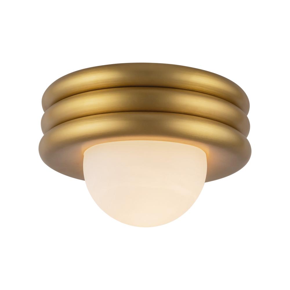 Harvey 12-in Brushed Gold Socket Semi-Flush Mount