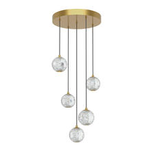 Alora Lighting MP321205NB - Marni 5 Head Natural Brass LED Multi Pendant