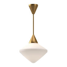 Alora Lighting PD537714AGOP - Nora 14-in Aged Gold/Opal Matte Glass 1 Light Pendant