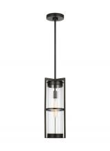 VC Studio Collection 6226701EN7-71 - Alcona transitional 1-light LED outdoor exterior pendant lantern in antique bronze finish with clear