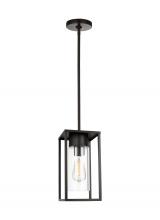 VC Studio Collection 6231101EN7-71 - Vado transitional 1-light LED outdoor exterior ceiling hanging pendant lantern in antique bronze fin