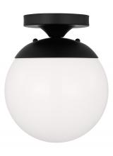 VC Studio Collection 7518-112 - One Light Wall / Ceiling Semi-Flush Mount with White Glass