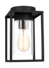 VC Studio Collection 7831101EN7-12 - Vado transitional 1-light LED outdoor exterior ceiling ceiling flush mount in black finish with clea