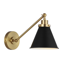 VC Studio Collection CW1121MBKBBS - Wellfleet Single Arm Cone Task Sconce