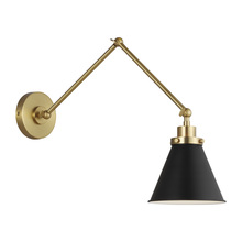 VC Studio Collection CW1151MBKBBS - Wellfleet Double Arm Cone Task Sconce