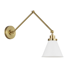 VC Studio Collection CW1151MWTBBS - Wellfleet Double Arm Cone Task Sconce